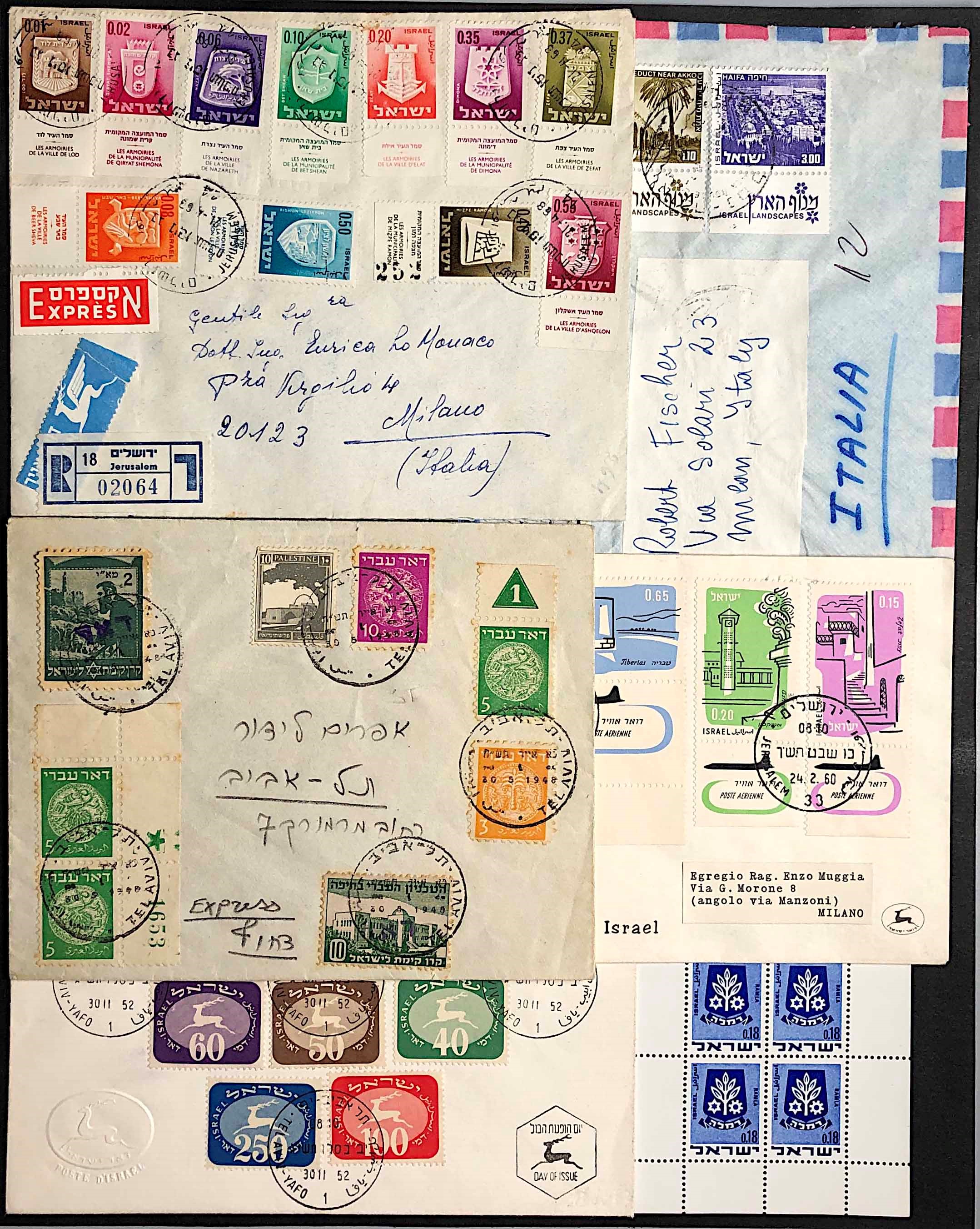 1948/1997, Israele, Centinaia di Buste Filateliche.