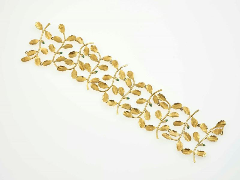 Gold and enamel bracelet  - Auction Fine Jewels - Cambi Casa d'Aste