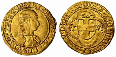Carlo I. il Guerriero. (1482-1490). Ducato D'oro (IV Tipo).
