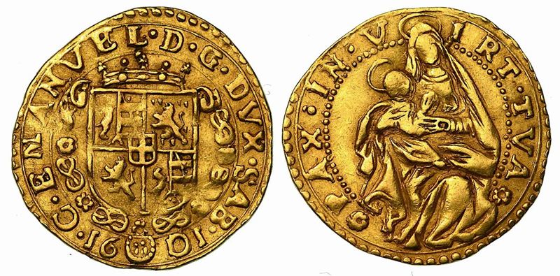 CARLO EMANUELE I. Il Grande (1580-1630). Ducato 1601. Torino.  - Auction Numismatics - Cambi Casa d'Aste