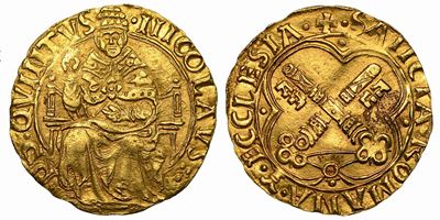 Nicolo' V (tommaso Parentucelli), 1447-1455. Ducato Papale (periodo Teorico di Emissione 1447 - Z...