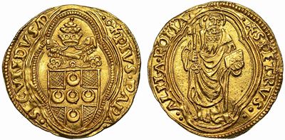 Pio II (enea Silvio Piccolomini), 1458-1464. Ducato Papale (periodo Teorico di Emissione 1463 - Z...