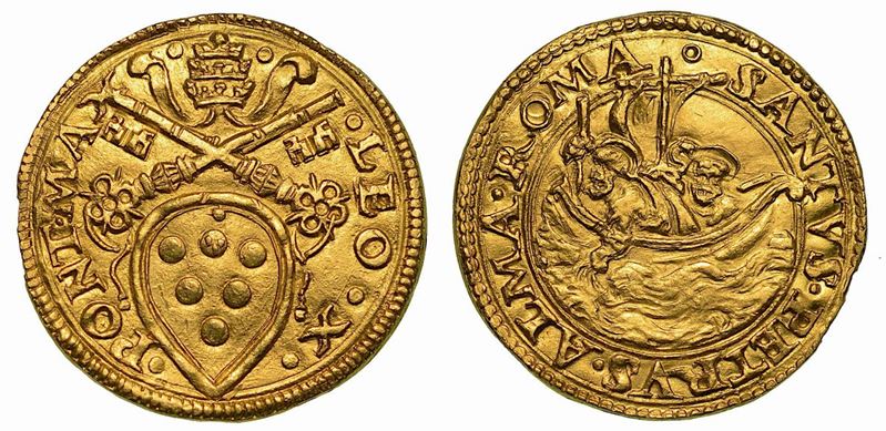 LEONE X (Giovanni de' Medici), 1513-1521. Fiorino di camera.  - Auction Numismatics - Cambi Casa d'Aste