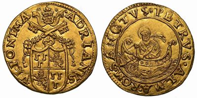 Adriano Vi (adriano Florensz), 1522-1523. Doppio Fiorino di Camera (zecchiere Engelhard Schauer -...