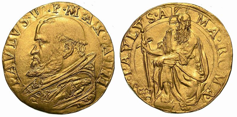 PAOLO V (Camillo Borghese), 1605-1621. Quadrupla (Zecchiere Roberto Primi - periodo teorico di emissione 1615).  - Auction Numismatics - Cambi Casa d'Aste
