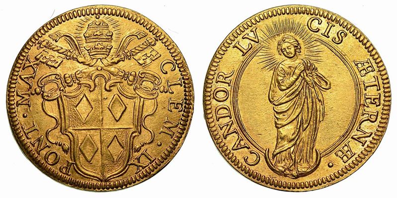 CLEMENTE IX (Giulio Rospigliosi), 1667-1669. Doppia s.d.  - Auction Numismatics - Cambi Casa d'Aste