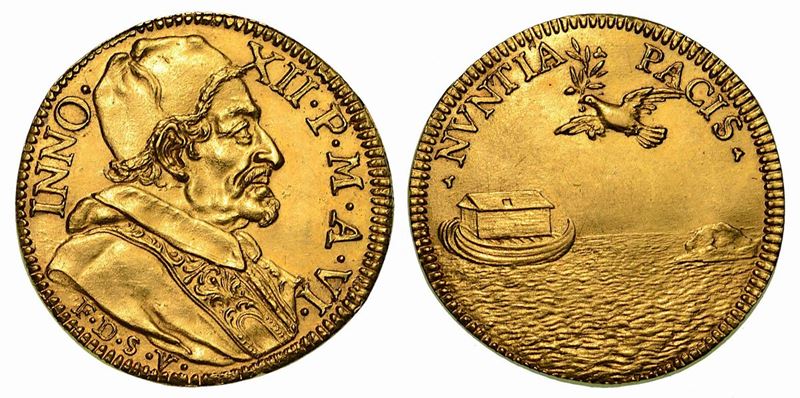 INNOCENZO XII (Antonio Pignatelli), 1691-1700. Doppia A. VI.  - Auction Numismatics - Cambi Casa d'Aste