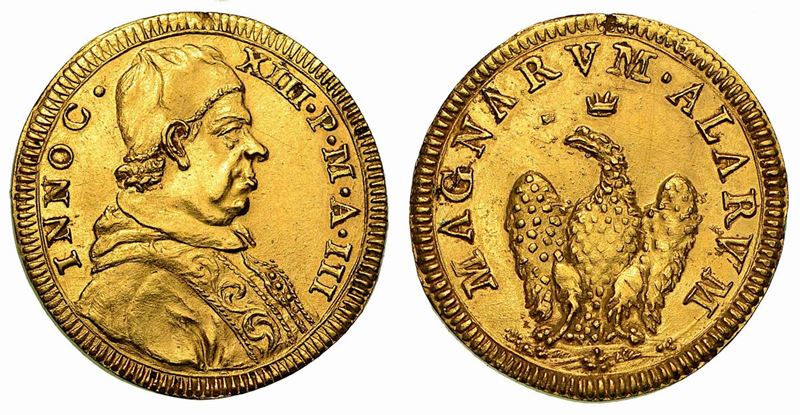 INNOCENZO XIII (Michelangelo Conti), 1721-1724. Scudo d'oro A. III.  - Auction Numismatics - Cambi Casa d'Aste