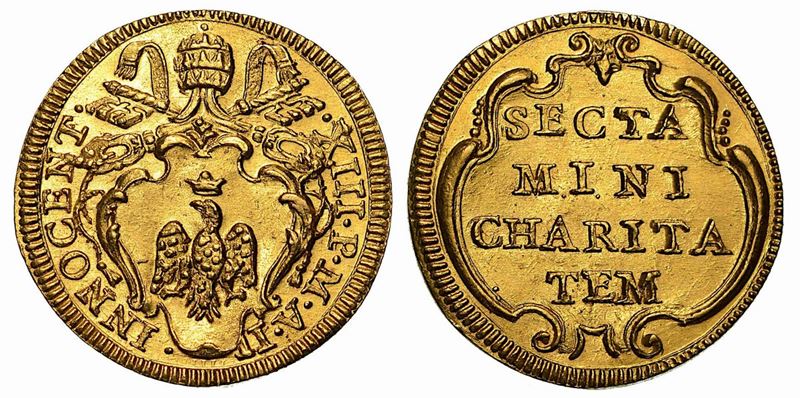 INNOCENZO XIII (Michelangelo Conti), 1721-1724. Scudo d'oro A. II.  - Auction Numismatics - Cambi Casa d'Aste