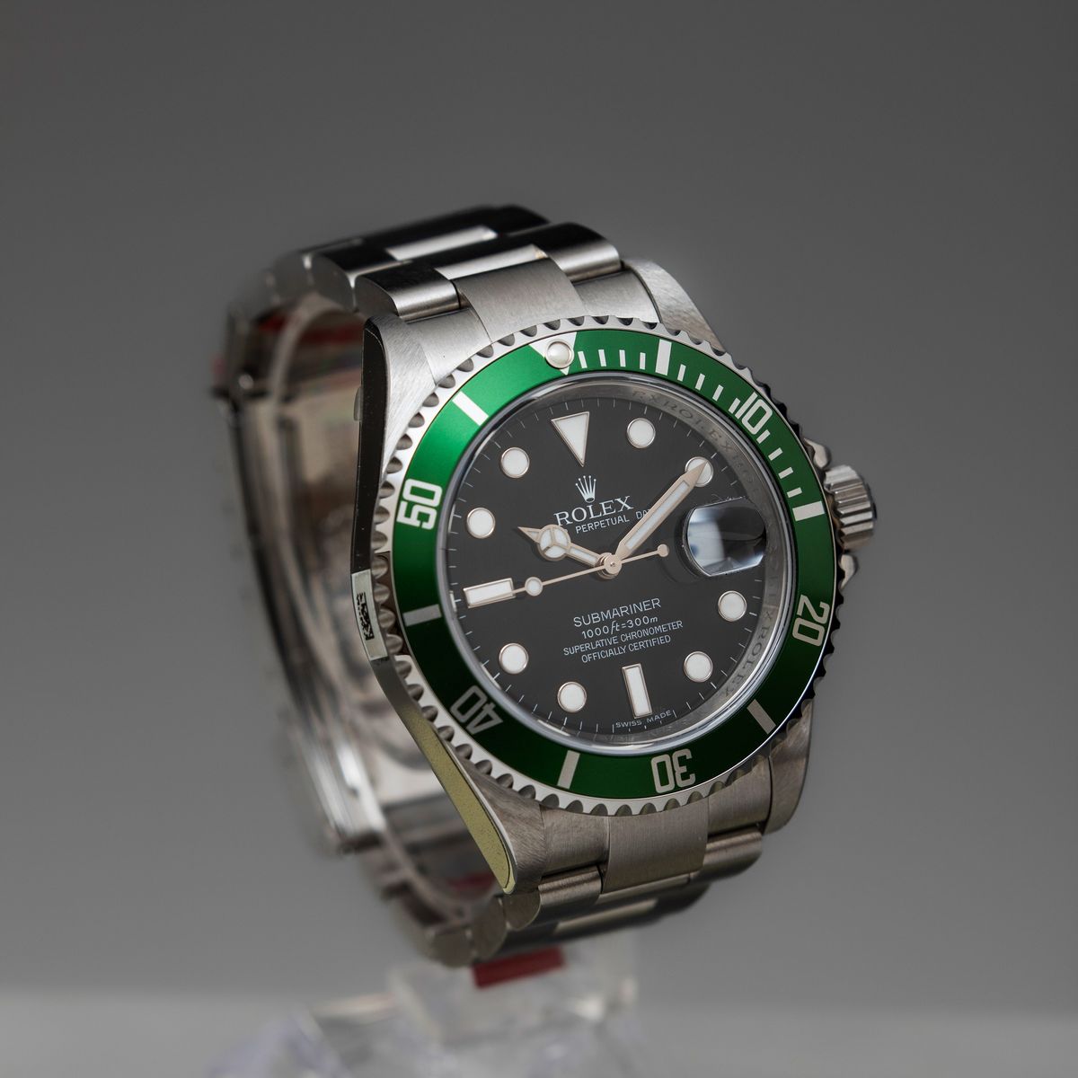 Rolex - Submariner 16610lv "ghiera Verde", 50° Anniversario Acciaio Mai Indossato con Pellicole O...