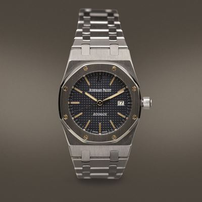 Audemars Piguet - Royal Oak Ref 15000st, in Acciaio con Quadrante Blu Boutique con Astuccio Origi...