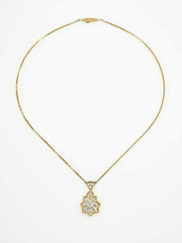Diamond and gold necklace. Signed Gianmaria Buccellati