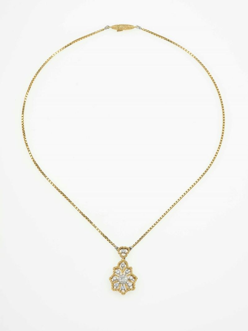 Diamond and gold necklace. Signed Gianmaria Buccellati  - Auction Fine Jewels - Cambi Casa d'Aste