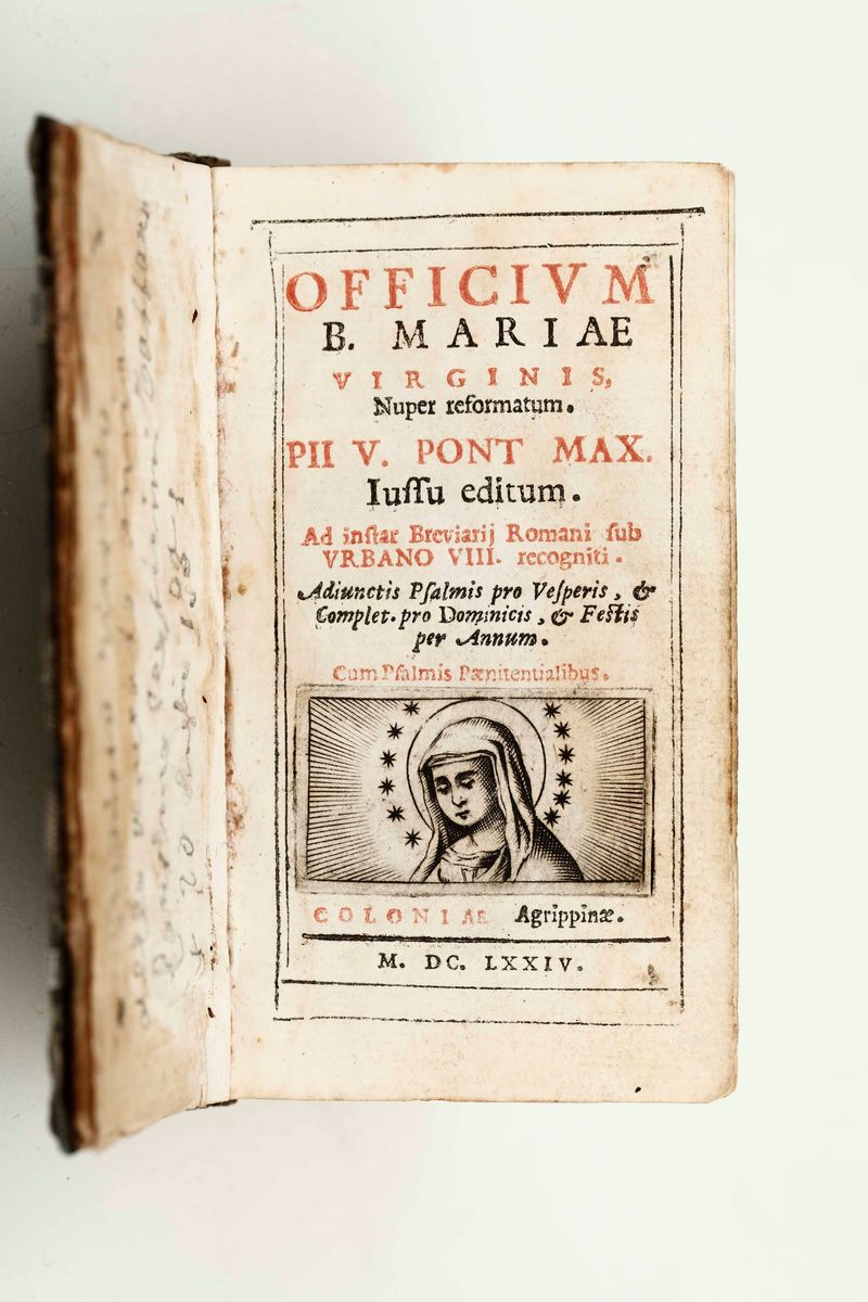 Copertura in Filigrana D'argento per Libro di Preghiere "officuium Mariae Verginis", Colonia 1674
