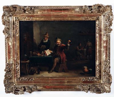Scuola Fiamminga del XVII Secolo L'alchimista