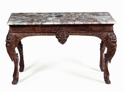 Consolle in Legno Intagliato. Ebanisteria D'oltralpe XVIII Secolo