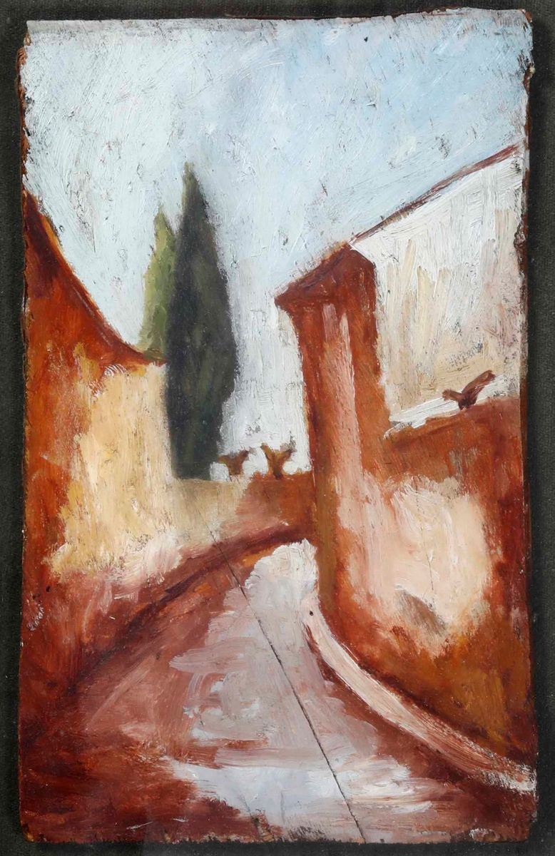 Lino Cademartori (1930-2009) Strada  - Auction 19th and 20th Century Paintings - Cambi Casa d'Aste