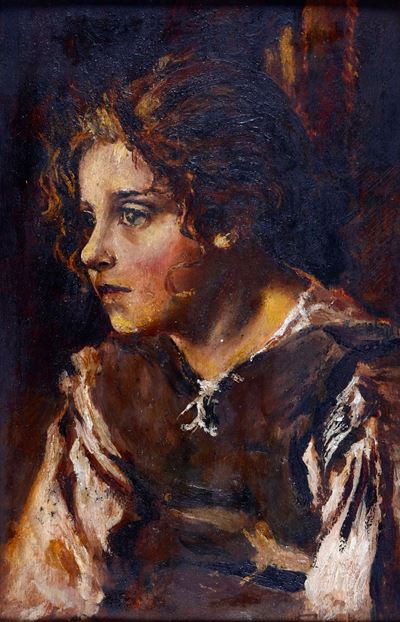 Taffietti, Ritratto femminile, olio su tavoletta