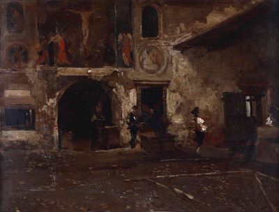 Facciata di Chiesa con Affreschi