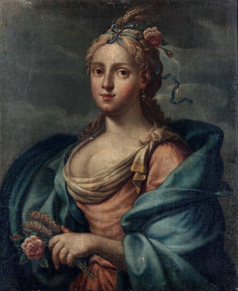 Scuola italiana del XVIII secolo Ritratto di fanciulla  - olio su tela - Auction Old Master Paintings - I - Cambi Casa d'Aste