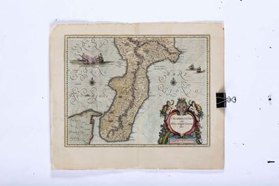 Willem Janszoon e Joan Blaeu Calabria Ultra Olim, Altera Magnae Graeciae Pars.amsterdam, Secolo X...