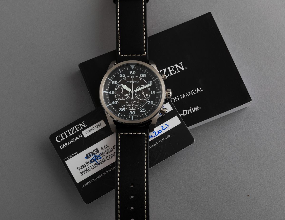 Citizen - Ecodrive, Cronografo al Quarzo con Ricarica Solare con Quadrante Nero