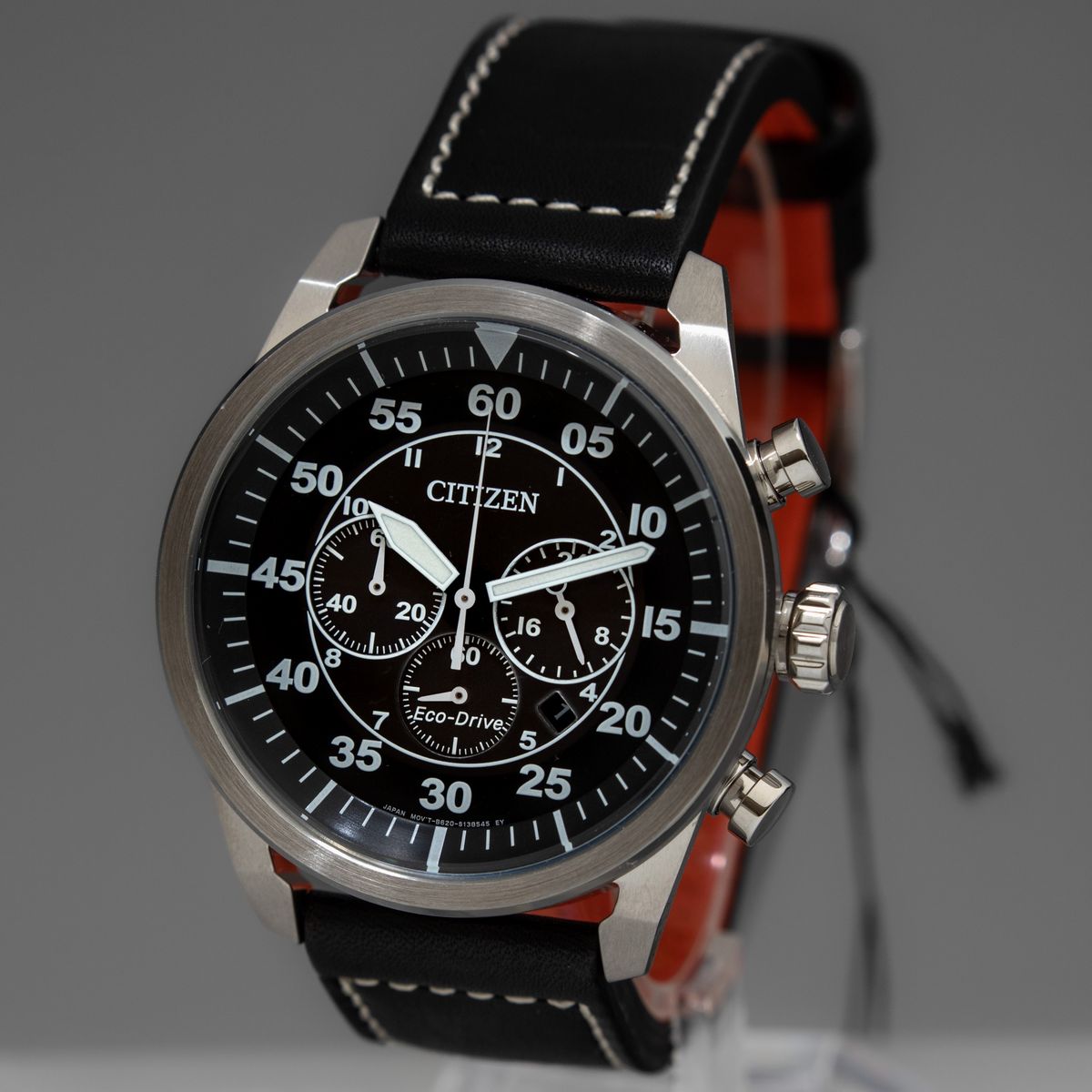 Citizen - Ecodrive, Cronografo al Quarzo con Ricarica Solare con Quadrante Nero