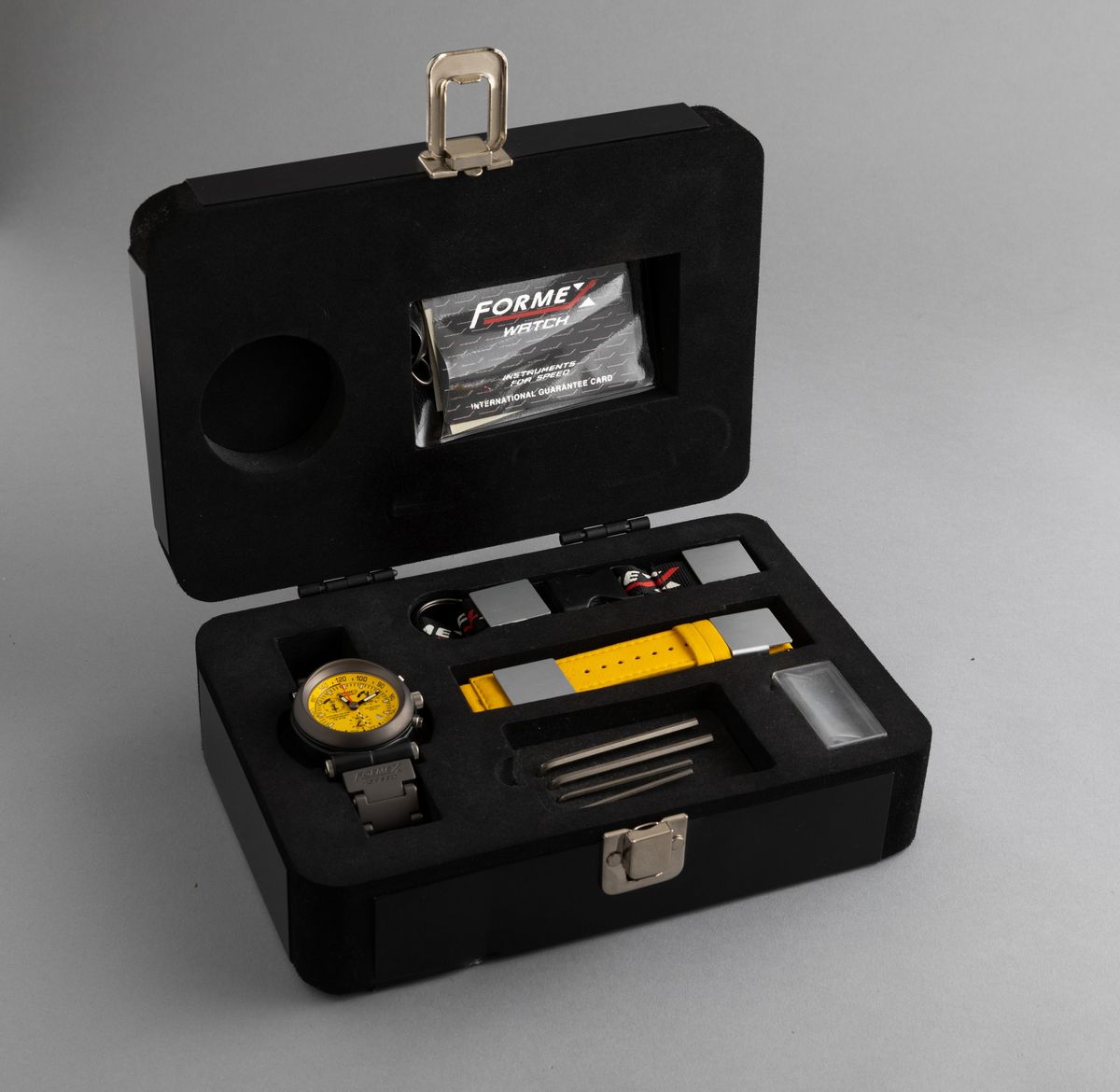 Formex - Orologio da Uomo in Titanio al Quarzo con Scatola Originale in Metallo e Cinturini di Ri...