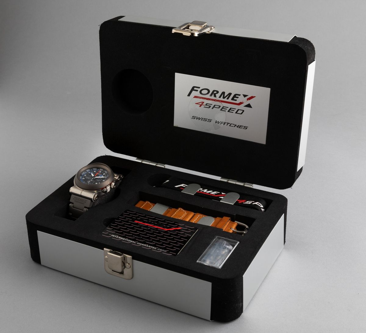 Formex - Orologio da Uomo in Titanio al Quarzo con Scatola Originale in Metallo e Cinturini di Ri...