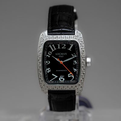 Locman - Orologio da Donna al Quarzo con Cassa in Alluminio Tonneau e 1 Carato di Diamanti Natura...