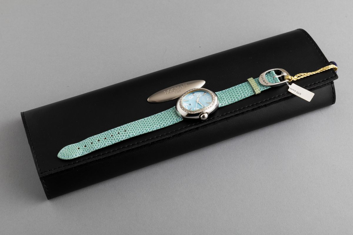 Locman - Orologio da Donna Ovale con Cassa in Acciaio e 0.38 Carati di Diamanti Naturali, Movimen...