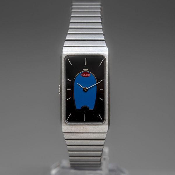 BUGATTI - Orologio Prestige Watch per Bugatti di forma rettangolare con bracciale integrato al quarzo con corona a sinistra