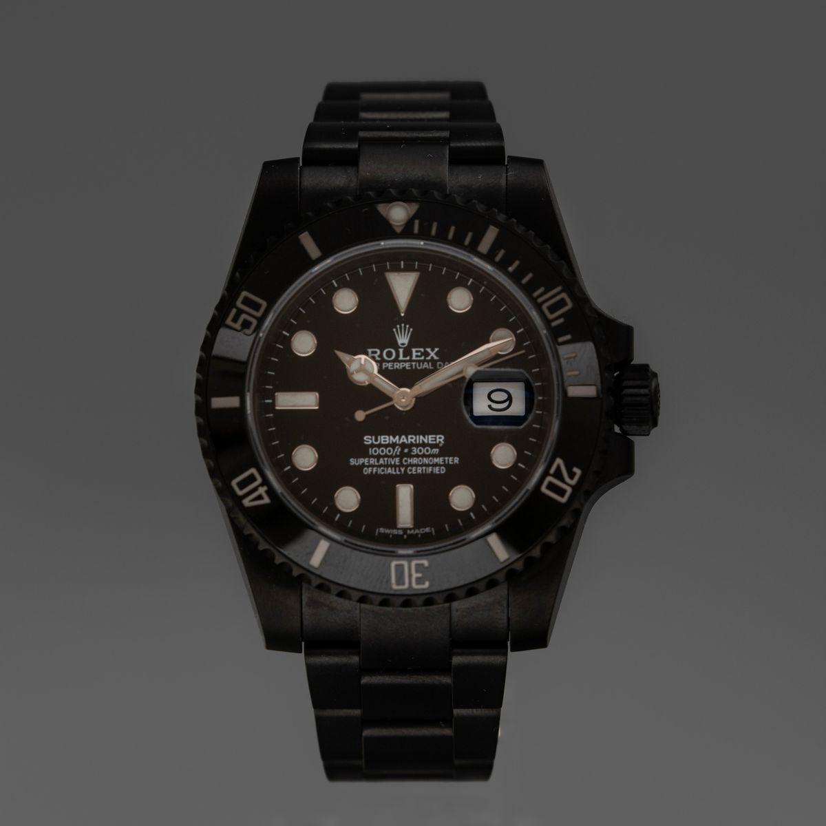 Rolex - Submariner Ref 116610ln, in Acciaio con Trattamento Dlc, Accompagnato da Garanzia Origina...