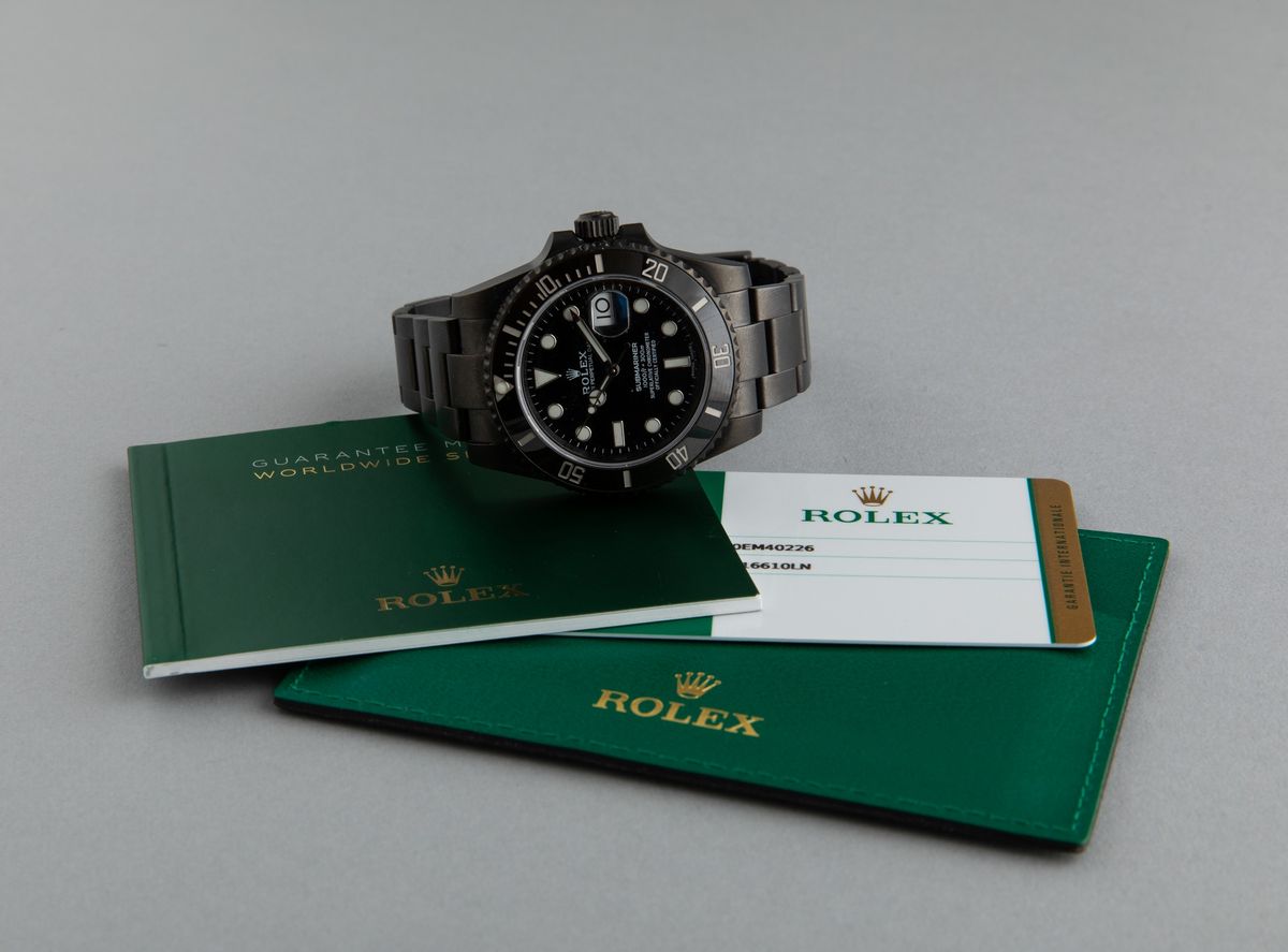 Rolex - Submariner Ref 116610ln, in Acciaio con Trattamento Dlc, Accompagnato da Garanzia Origina...