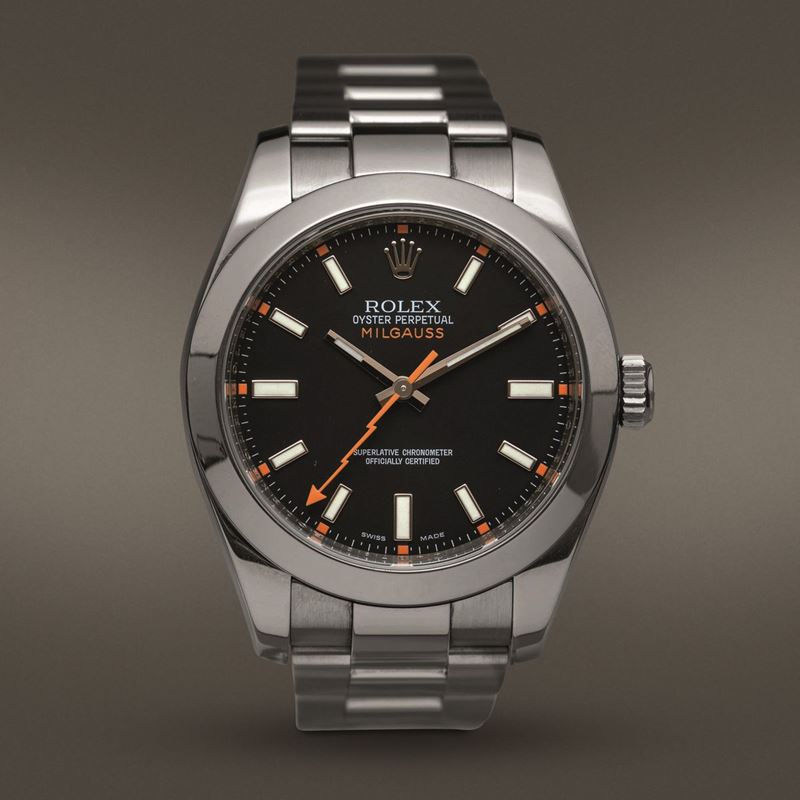 ROLEX - Milgauss Ref 116400 in acciaio, bracciale Oyster e chiusura Fliplock  - Auction Wrist and Pocket Watches - Cambi Casa d'Aste