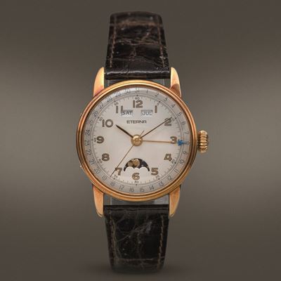 Eterna - Les Historiques Calendario Completo con Fasi Lunari, Quadrante Bitonale con Numeri Arabi...