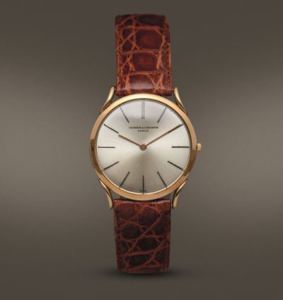 Vacheron & Constantin - Orologio da Polso Extraplate in Oro 18k, Carica Manuale con Quadrante Arg...