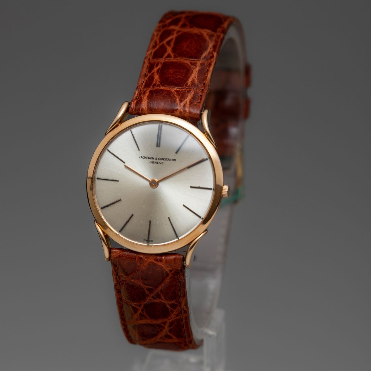 Vacheron & Constantin - Orologio da Polso Extraplate in Oro 18k, Carica Manuale con Quadrante Arg...