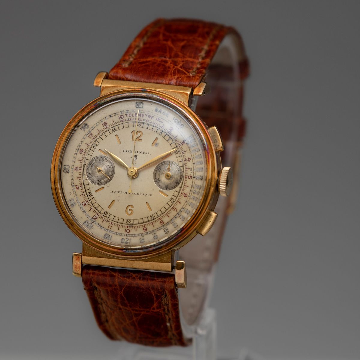 Longines - Cronografo con Ritorno in Volo Calibro 13zn in Oro Giallo 18k con Quadrante "sandwich"...