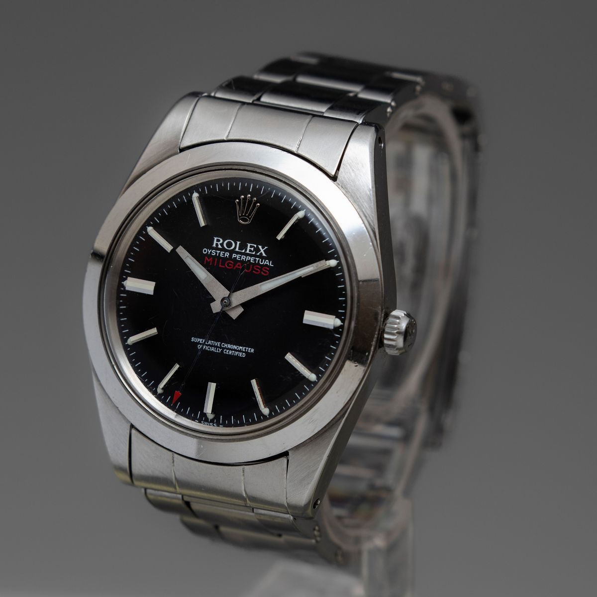 Rolex - Raro Milgauss Ref 1019 Vetro Plastica, in Acciaio con Quadrante Nero e Bracciale Oyster