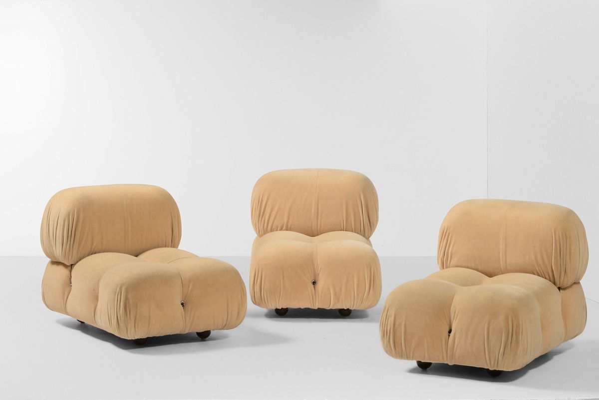 Mario Bellini - Divano Modulare Mod. Camaleonda Composto da Cinque Moduli con Struttura in Legno ...