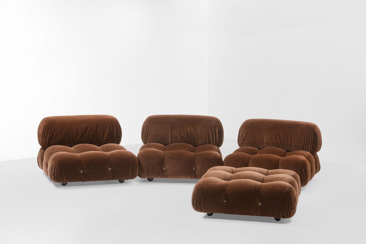 Mario Bellini - Divano Modulare Mod. Camaleonda Composto da Otto Moduli con Struttura in Legno e ...