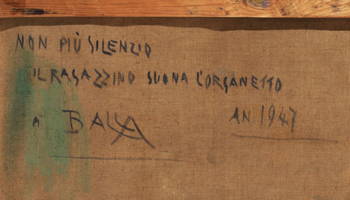 Giacomo Balla - Non Più Silenzio; il Ragazzino Suona L’organetto