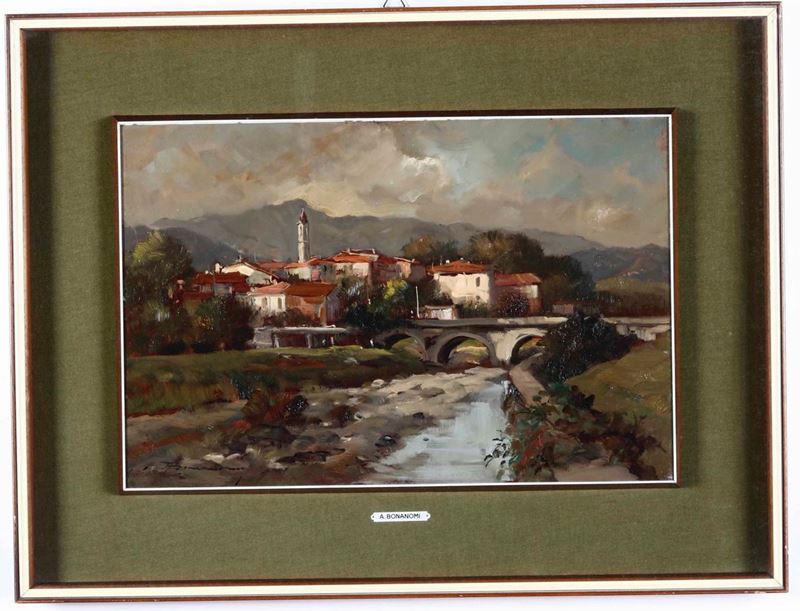 A Bonanni Paesaggio fluviale  - Auction 19th and 20th Century Paintings | Timed Auction - Cambi Casa d'Aste