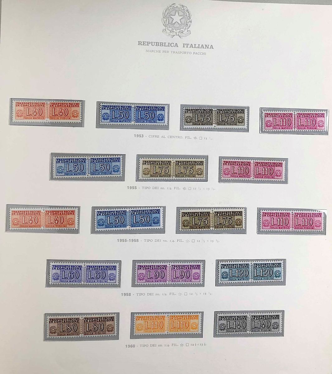 1945/68, Repubblica Italiana, Collezione Completa.