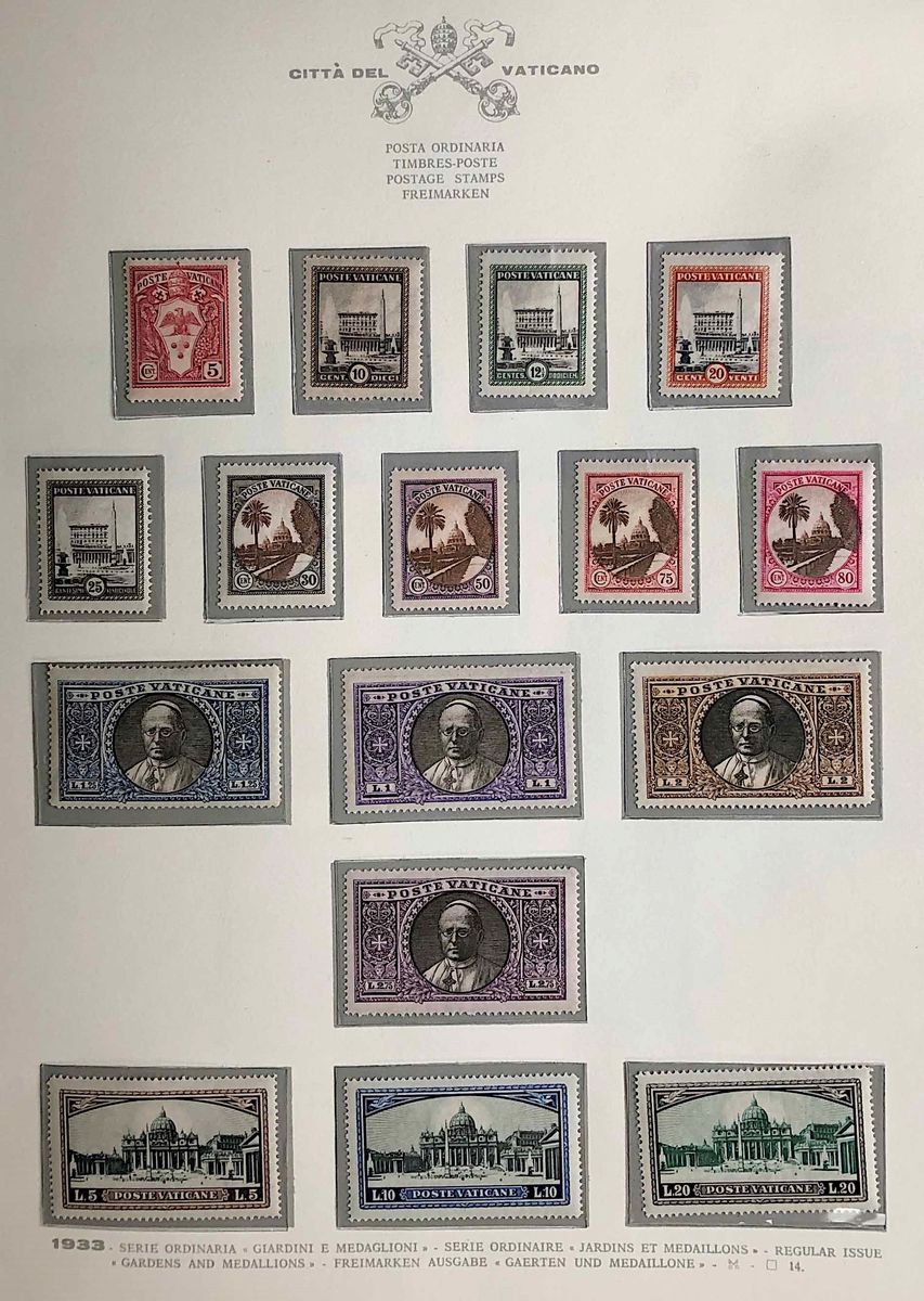1929/1968, Vaticano, Collezione Completa.