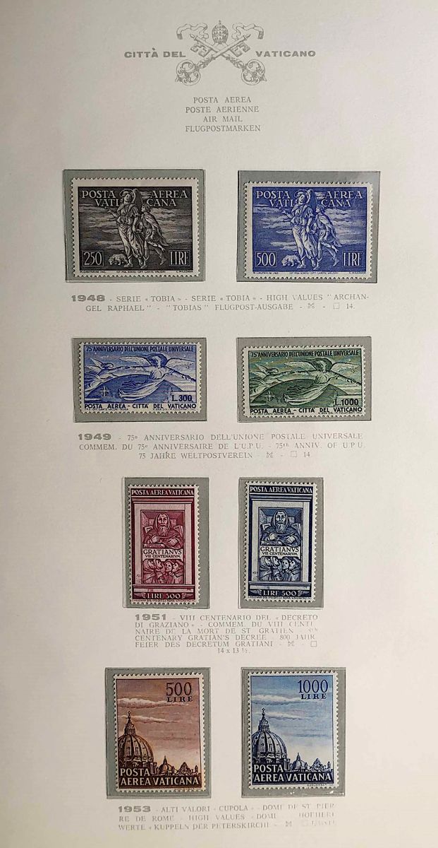 1929/1968, Vaticano, Collezione Completa.