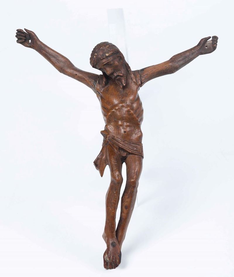 Antico Cristo ligneo. XVII-XVIII secolo  - Auction Sculptures and Works of Art | Cambi Time - Cambi Casa d'Aste