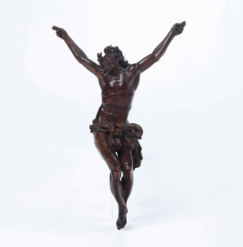 Cristo ligneo, scultore barocco, XVII secolo  - Auction Sculptures and Works of Art | Cambi Time - Cambi Casa d'Aste