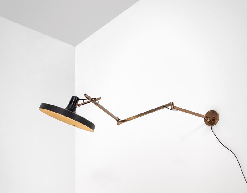 Gino Sarfatti : Rare adjustable wall lamp mod. 197  - Auction Fine Design - Cambi Casa d'Aste